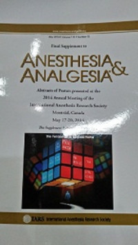 Image of Anesthesia & Analgesia Abstract of Posters Present at the 2014 Annual Meeting of the International Anesthesia Research Society Montreal, Canada