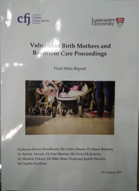 Image of vulnerable Birth Mothers and Recurrent Care Proceedings