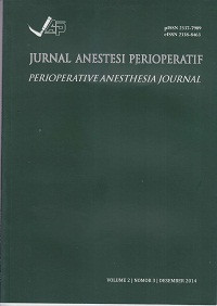 Image of Jurnal Anestesi Perioperatif (Perioperative Anesteshia Journal) Volume 2, Nomor 3, Desember 2014