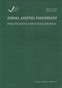 Image of Jurnal Anestesi Perioperatif (Perioperative Anesthesia Journal) Volume 5, Nomor 1, April 2017