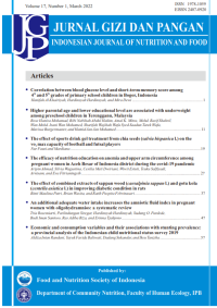 Image of Jurnal Gizi dan Pangan Volume 17, Number 1, March 2022