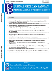 Image of Jurnal Gizi dan Pangan Volume 17, Number 3, November 2022