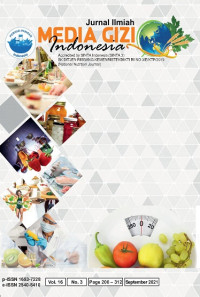 Image of Jurnal Ilmiah Media Gizi Indonesia Volume 16 No. 3 September 2021