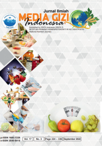 Image of Jurnal Ilmiah Media Gizi Indonesia Volume 18 No. 1 January 2023