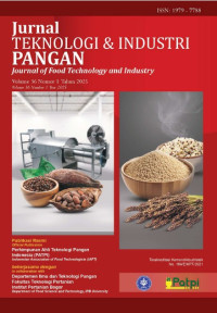 Image of Jurnal Teknologi dan Industri Pangan Volume 36 Nomor 1 Tahun 2025