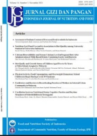 Image of Jurnal Gizi dan Pangan Volume 20, Number 2, July 2025