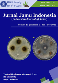 Image of Jurnal Jamu Indonesia (JJI) Vol.11 No.1 2026