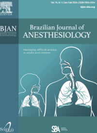 Image of Brazilian Journal of Anesthesiology  Volume 74, Issue 1, 2024