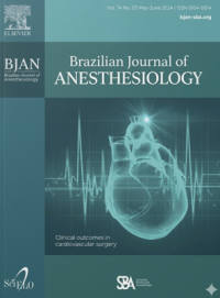 Image of Brazilian Journal of Anesthesiology Volume 74, Issue 3, 2024