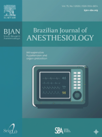 Image of Brazilian Journal of Anesthesiology Volume 75, Issue 1, 2025