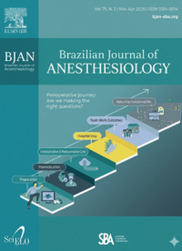 Image of Brazilian Journal of Anesthesiology Volume 75, Issue 2, 2025