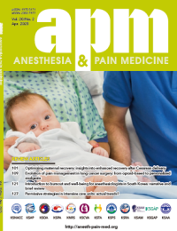Image of Anesthesia and Pain Medicine (APM) Vol. 20 No. 2 April 2025