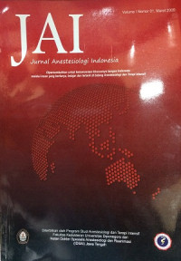 Image of JAI : Jurnal Anestesiologi Indonesia Volume I nomor 01 Maret 2009
