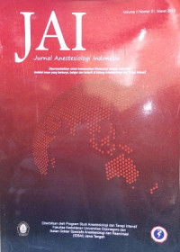 Image of JAI : Jurnal Anestesiologi Indonesia Volume II Nomor 01 , Maret 2010