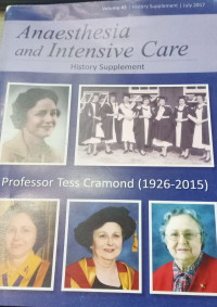 Image of Anaesthesia and Intensive  care, History supplement, Volume 45 July 2017
