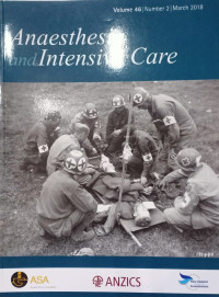 Image of Anaesthesia and Intensive  care, Volume 46 Number 2 Maret 2018