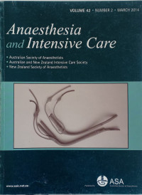 Image of Anaesthesia and Intensive  care, Volume 42 Number 2 November 2014