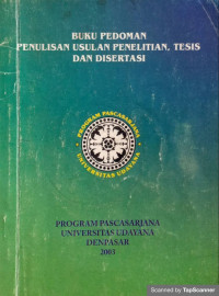Image of Buku Pedoman Penulisan Usulan Penelitian, Tesis dan Disertasi