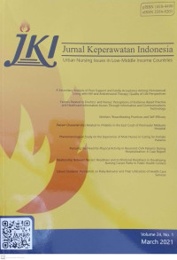 Image of Jurnal Keperawatan Indonesia Volume 24 No 1 March 2021