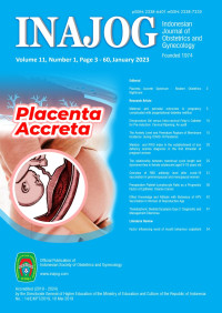 Image of Indonesian Journal of Obstetrics and Gynecology Volume 11 No. 1 January 2023