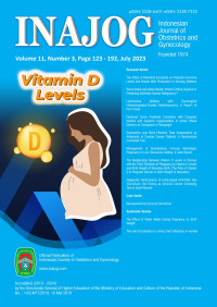 Image of Indonesian Journal of Obstetrics and Gynecology Volume 11 No. 3 July 2023