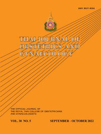 Image of Thai Journal Obstetrics and Gynaecology Volume 30 No. 5 Tahun 2022