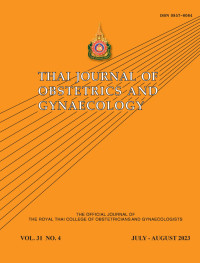 Image of Thai Journal Obstetrics and Gynaecology Volume 31 No. 4 Tahun 2023