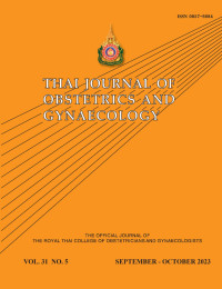 Image of Thai Journal Obstetrics and Gynaecology Volume 31 No. 5 Tahun 2023