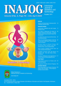 Image of Indonesian Journal of Obstetrics and Gynecology Volume 8 No. 2 April 2020