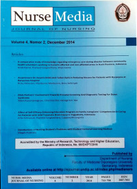 Image of Nurse Media Journal of Nursing (Volume 4 Number 2, December 2014)