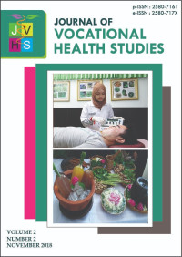 Image of Journal of Vocational Health Studies Volume 2 Number 2 November 2018