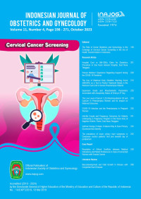 Image of Indonesian Journal of Obstetrics and Gynecology Volume 11 No. 4 October 2023