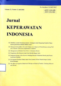 Image of Jurnal Keperawatan Indonesia Volume 21 No 2 Juli 2018