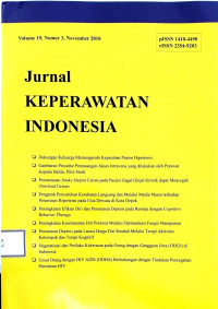 Image of Jurnal Keperawatan Indonesia Volume 19 No 3 November 2016