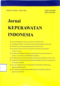 Image of Jurnal Keperawatan Indonesia Volume 19 No 1 Maret 2016
