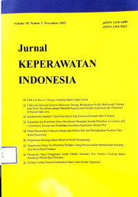 Image of Jurnal Keperawatan Indonesia Volume 18 No 3 November 2015