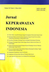Image of Jurnal Keperawatan Indonesia Volume 18 No 1 March 2015