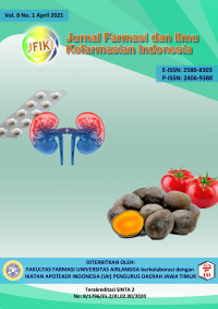 Image of JURNAL FARMASI dan ILMU KEFARMASIAN INDONESIA,VOL.8 NO.1 2021