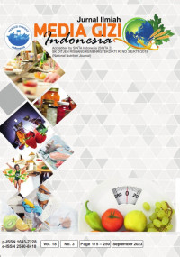 Image of Jurnal Ilmiah Media Gizi Indonesia Volume 18 No. 3 September 2023