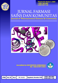 Image of Jurnal Farmasi Sains dan Komunitas : Journal of Pharmaceuticals Sciences & Community Volume 20, Nomor 2, 2023