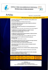 Image of Jurnal Ners dan Kebidanan Indonesia, Volume 11, Issue 03, 2023
