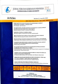 Image of Jurnal Ners dan Kebidanan Indonesia, Volume 11, Issue 04, 2023