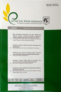 Image of Jurnal Gizi Klinik Indonesia Volume 17 , No. 02 Oktober 2020