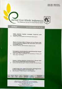 Image of Jurnal Gizi Klinik Indonesia Volume 16 , No. 04 April 2020