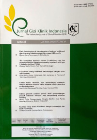 Image of Jurnal Gizi Klinik Indonesia Volume 17 , No. 01 Juli 2020