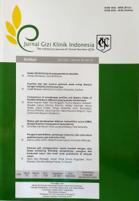 Image of Jurnal Gizi Klinik Indonesia Volume 18 , No. 01 Juli 2021