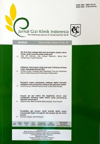Image of Jurnal Gizi Klinik Indonesia Volume 19 , No. 02 Oktober 2022