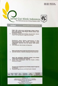 Image of Jurnal Gizi Klinik Indonesia Volume 19 , No. 03 Januari 2023