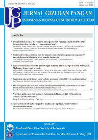 Image of Jurnal Gizi dan Pangan Volume 18, Number 2, July 2023