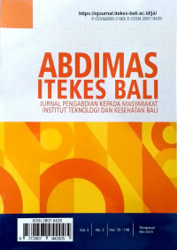Image of ABDIMAS ITEKES BALI : Jurnal Pengabdian Kepada Masyarakat Institut Teknologi dan Kesehatan Bali Vol. 3 No. 2 Mei 2024